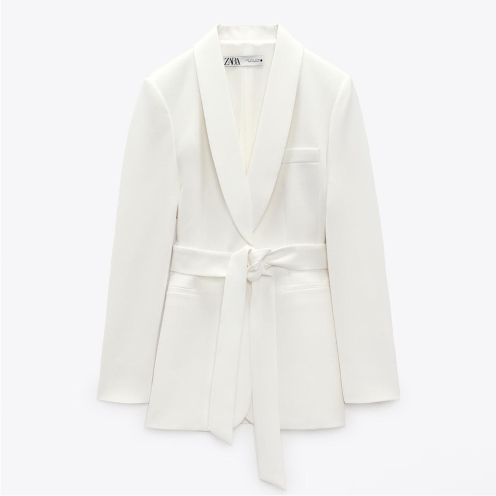 Zara Women's Tuexedo Belted Blazer